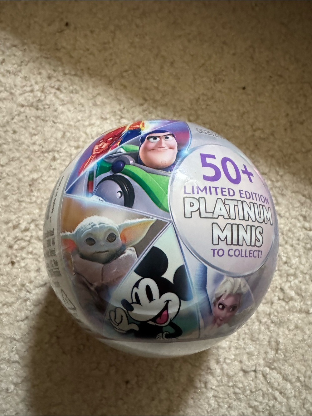 Disney Platinum Minis Surprise Ball - Purple, White, Green, Black